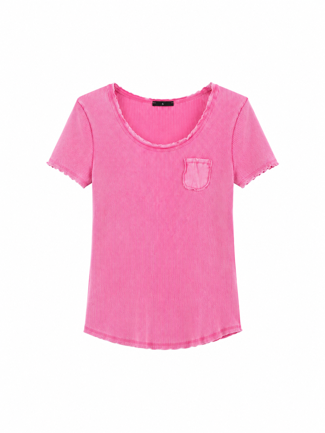 WIYA – T-shirt en coton côtelé