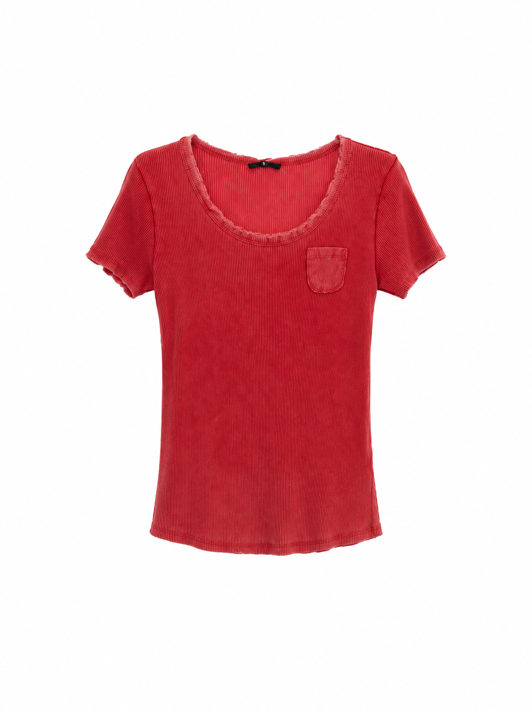 WIYA – T-shirt en coton côtelé