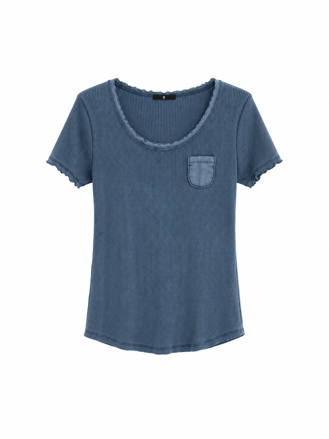 WIYA – T-shirt en coton côtelé