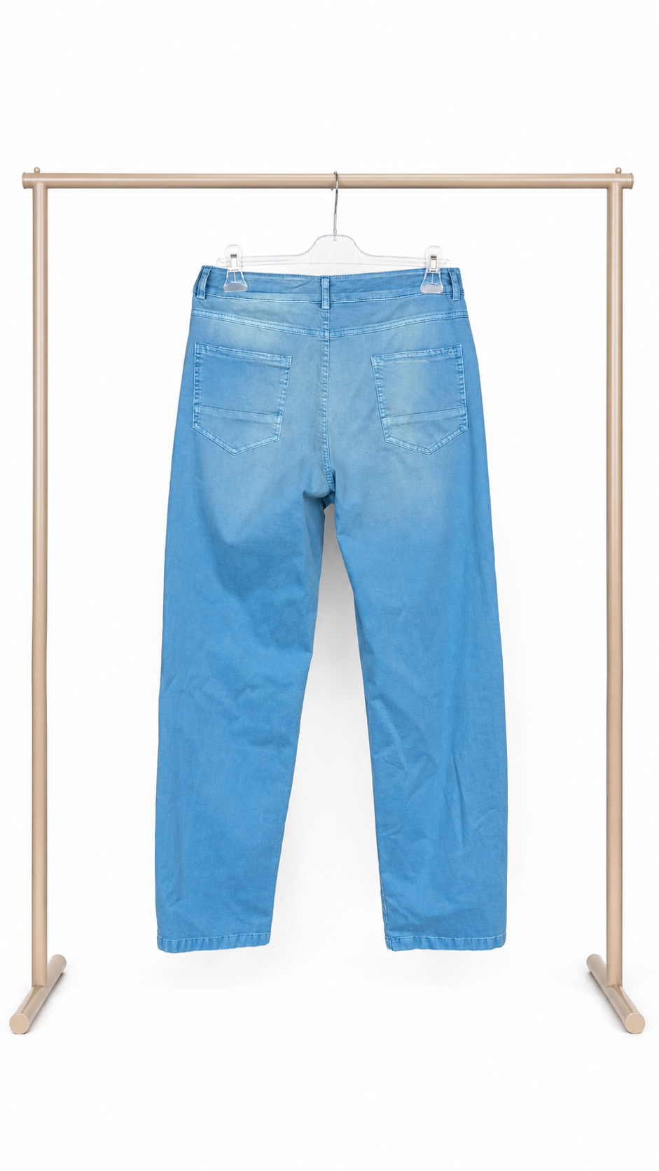 MUJEA - Pantalon droit effet délavé