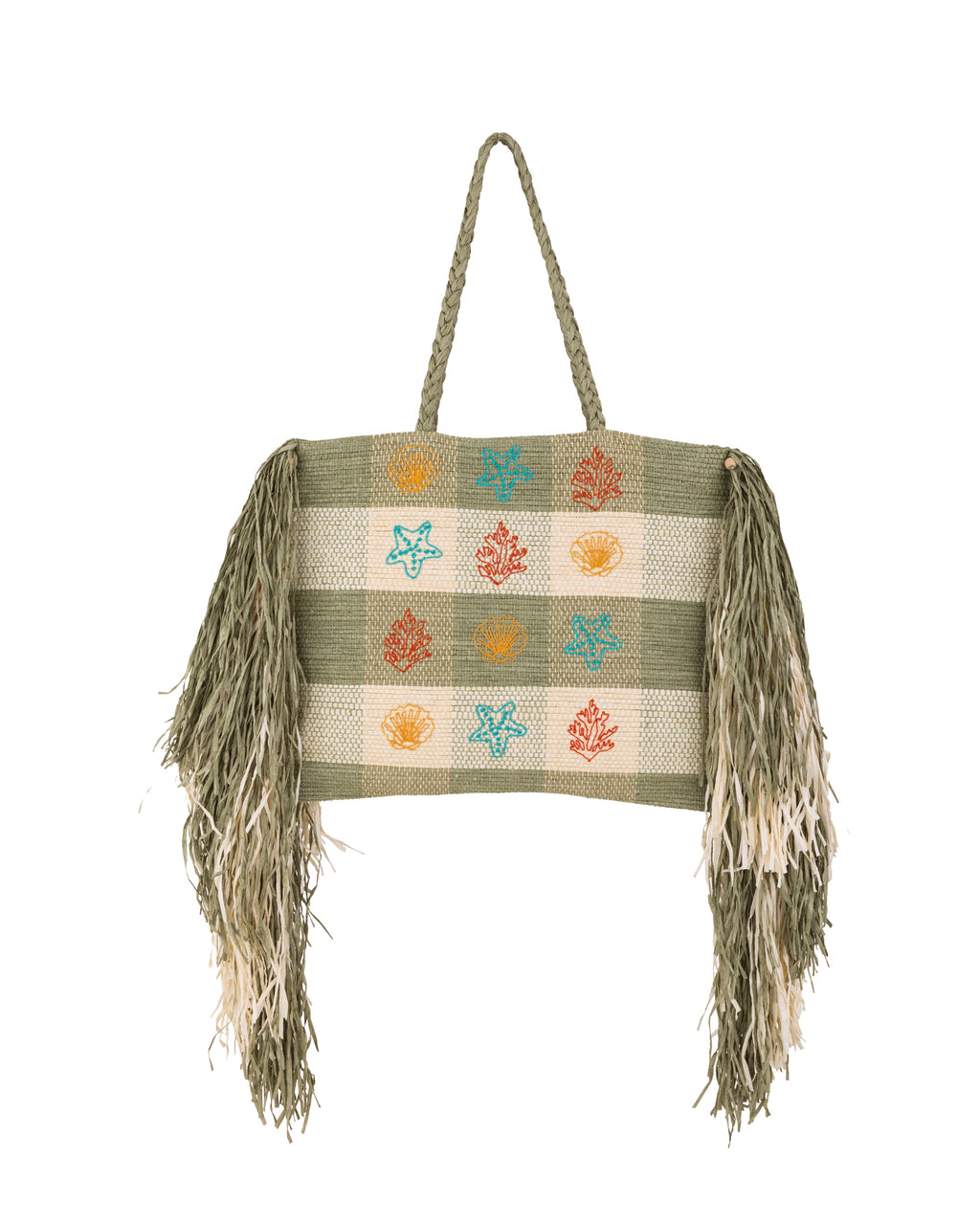 ALEX MAX – Sac cabas tressé à franges