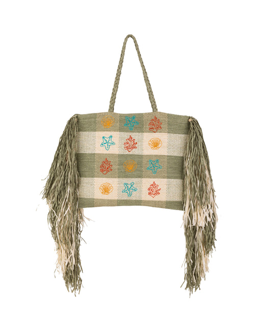 ALEX MAX – Sac cabas tressé à franges