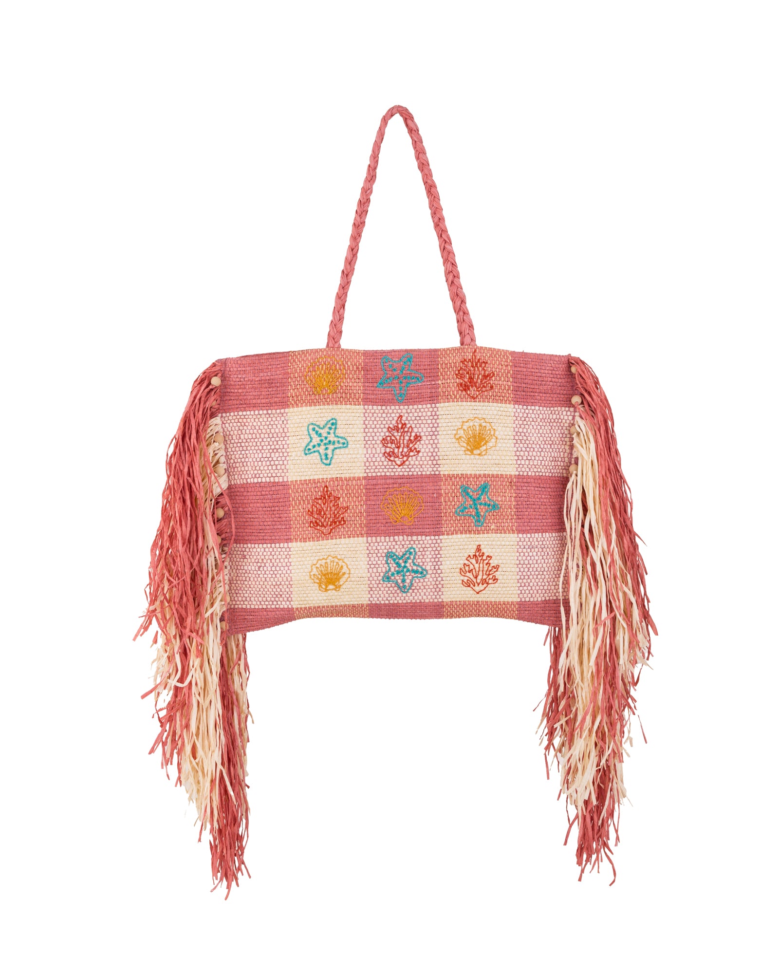 ALEX MAX – Sac cabas tressé à franges