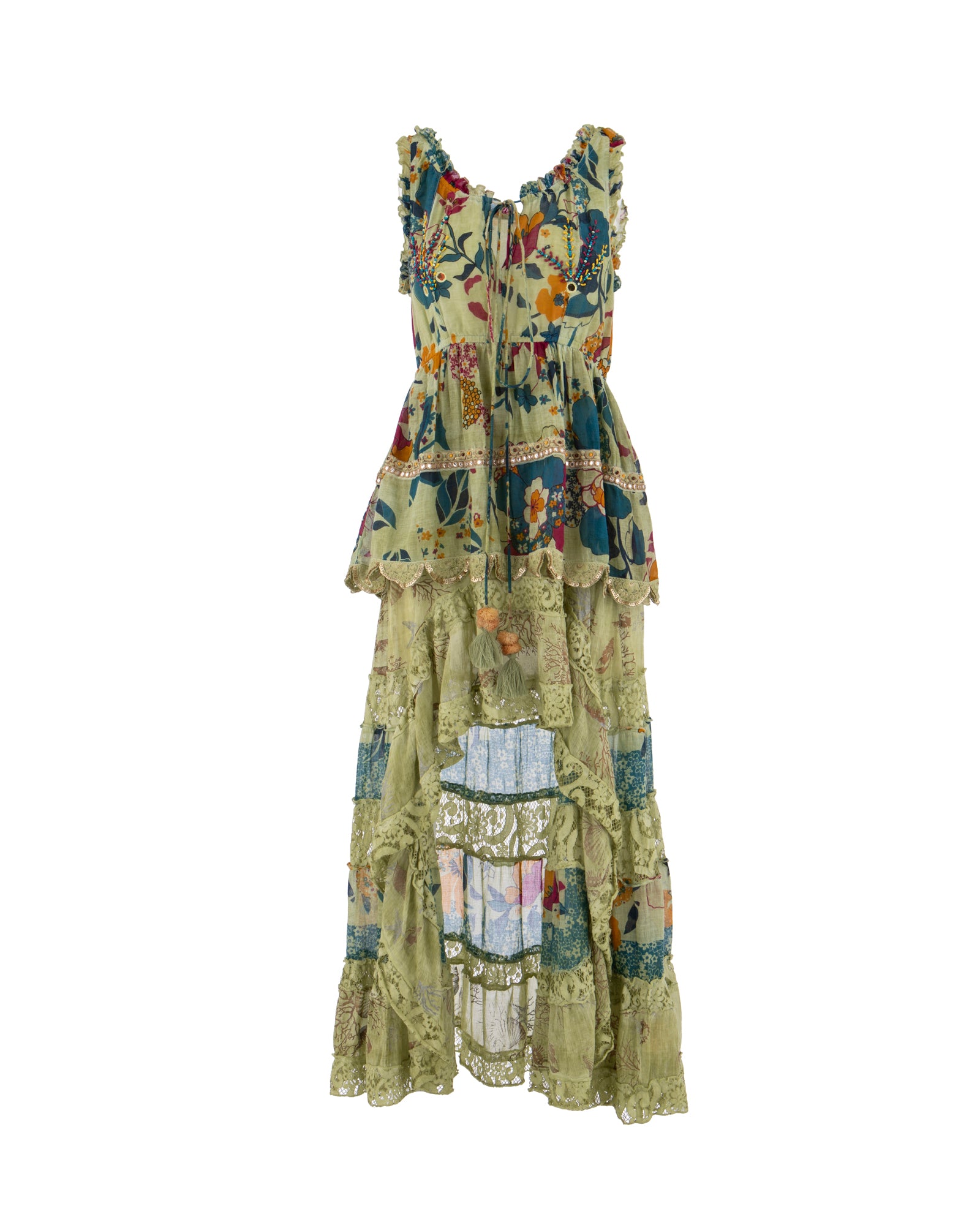 ALEX MAX – Robe longue asymétrique bohème