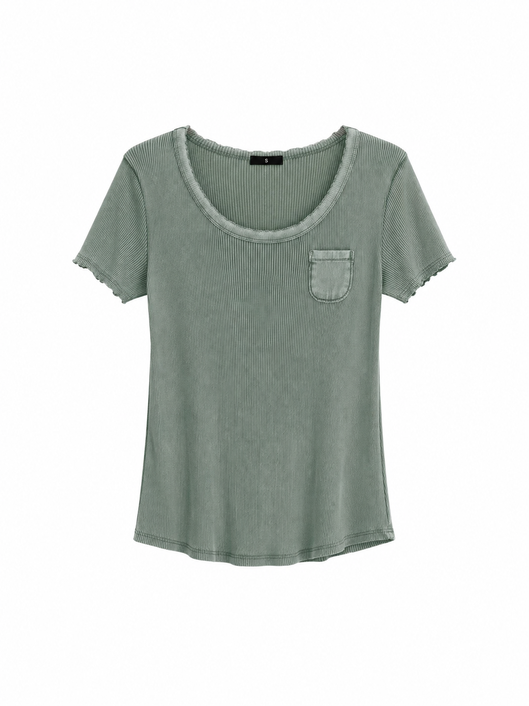 WIYA – T-shirt en coton côtelé