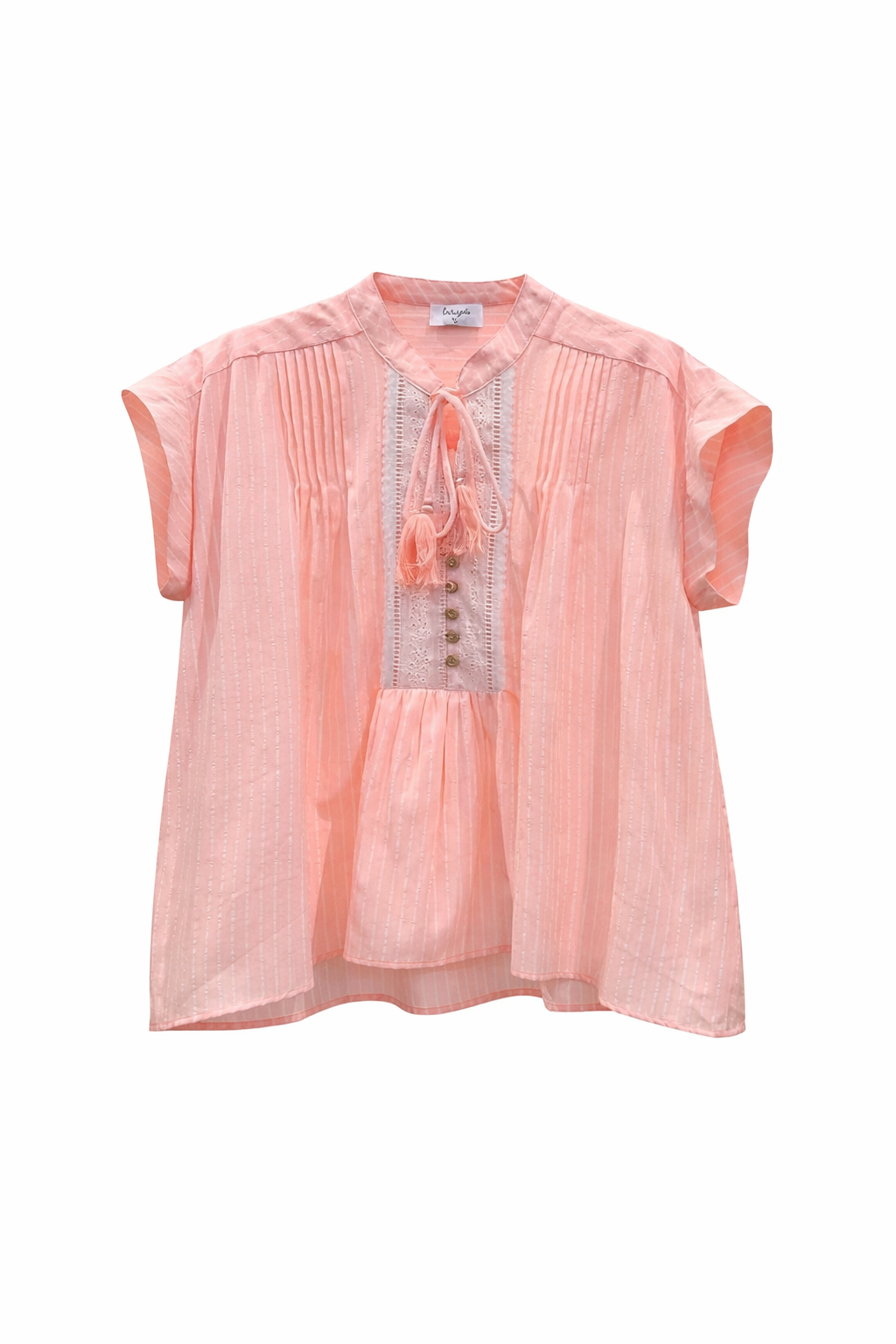 WIYA -  Blouse ample manche courte
