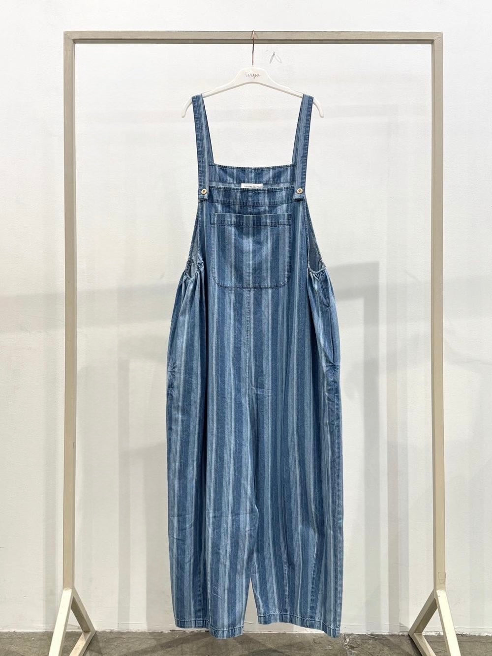 WIYA - Salopette denim rayée