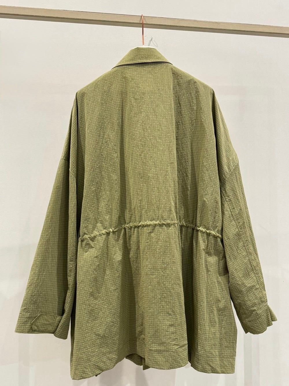 WIYA – Veste coupe-vent oversize effet quadrillé