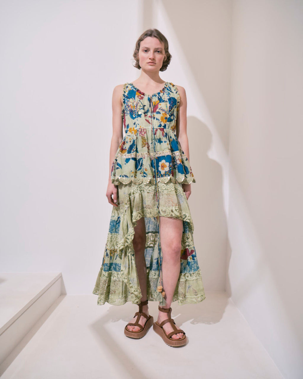 ALEX MAX – Robe longue asymétrique bohème